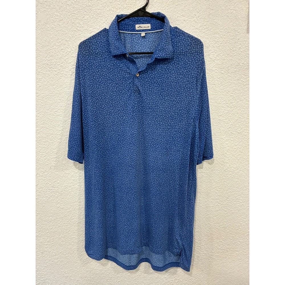 Peter Millar Polo size large long Twin Hills Golf & Country club Polyester